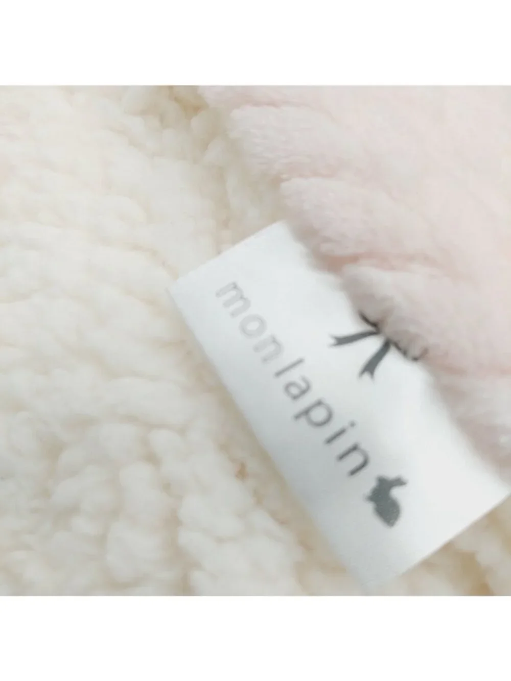 Mon Lapin Baby Blanket Pink White Plush Sherpa